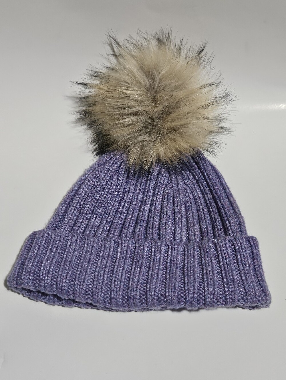 JCrew Beanie With Large Faux Fur Pompom